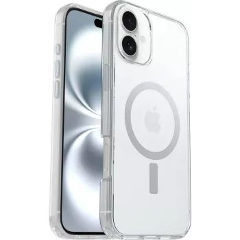 OtterBox Symmetry Clear MagSafe -kotelo iPhone 16 Plus – läpinäkyvä