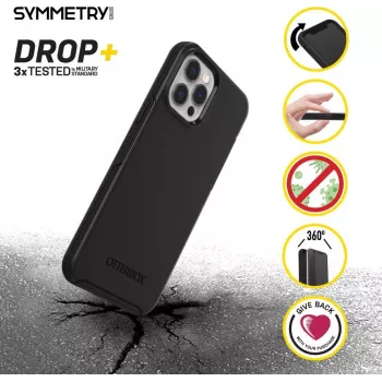 OtterBox Symmetry Series takakansi Apple iPhone 12 / 12 Pro – musta 77-66197