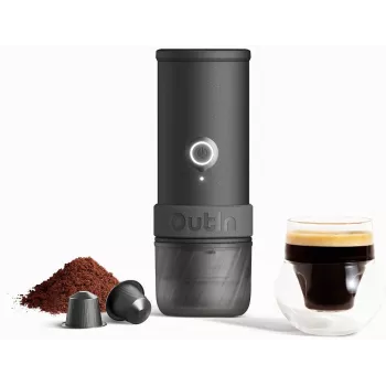 OutIn Mino kannettava sähköinen espressokeitin - Space Grey
