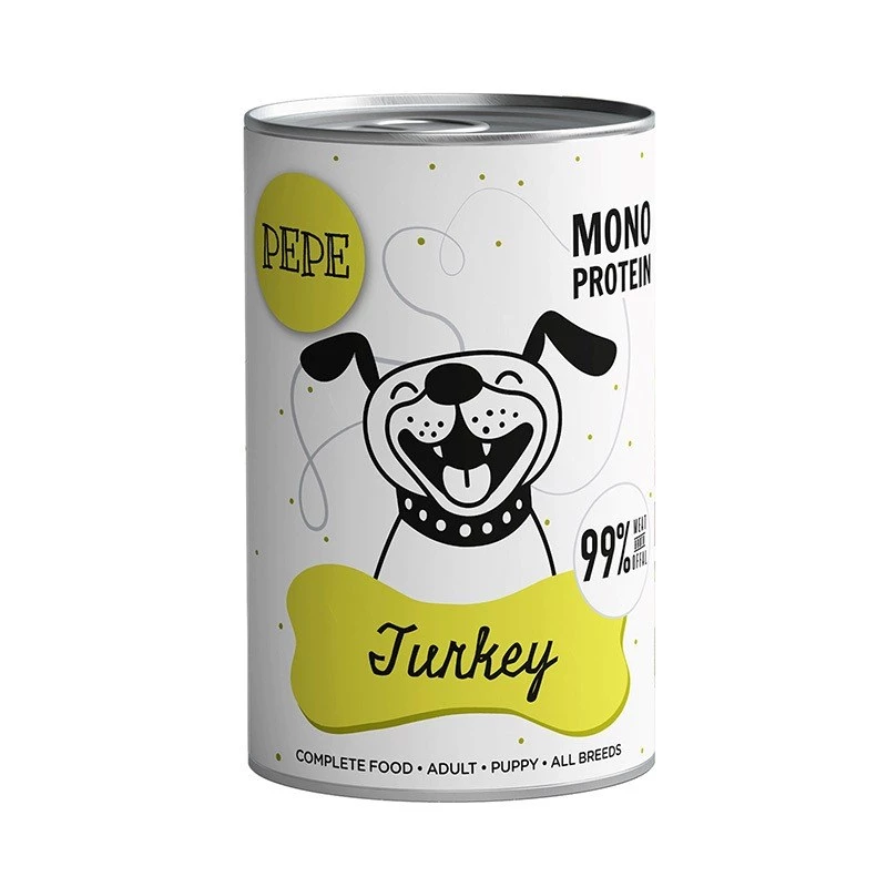 Paka Zwierzaka Pepe kalkkuna märkäruoka koirille 400g