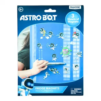 Paladone AstroBot jääkaappimagneetit - 34-osainen magneettisarja, 3 arkkia, avaruusrobotti-design