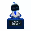 Paladone AstroBot Icon -herätyskello – harmaa/valkoinen, digitaalinen LCD-robottiherätyskello torkkutoiminnolla