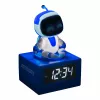 Paladone AstroBot Icon -herätyskello – harmaa/valkoinen, digitaalinen LCD-robottiherätyskello torkkutoiminnolla