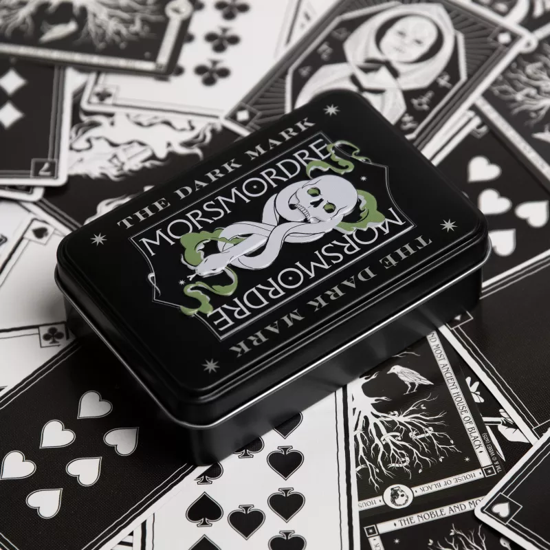 Paladone Harry Potter Dark Arts pelikortit metallirasiassa