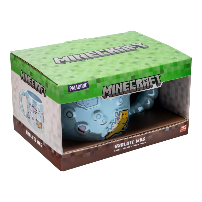 Paladone Minecraft Axolotl -kuplamuotoinen muki
