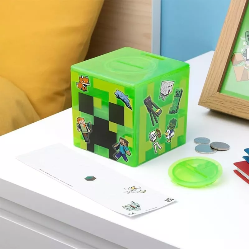 Paladone Minecraft Creeper Maze Safe V2 – elektroninen pulma-säästölukko Creeper-äänitehosteilla