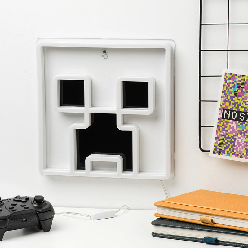 Paladone Minecraft Creeper seinälle asennettava LED-neonvalo