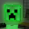 Paladone Minecraft Creeper seinälle asennettava LED-neonvalo