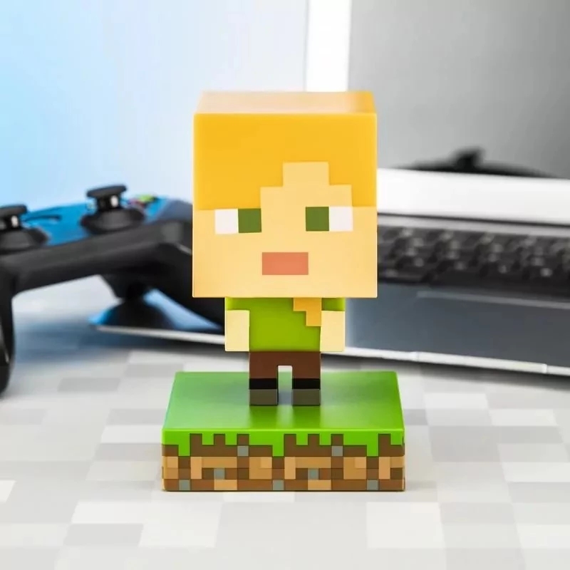 Paladone PP6591MCF Minecraft Alex Icon Light - USB-käyttöinen LED-yövalo, monivärinen vaihtuva