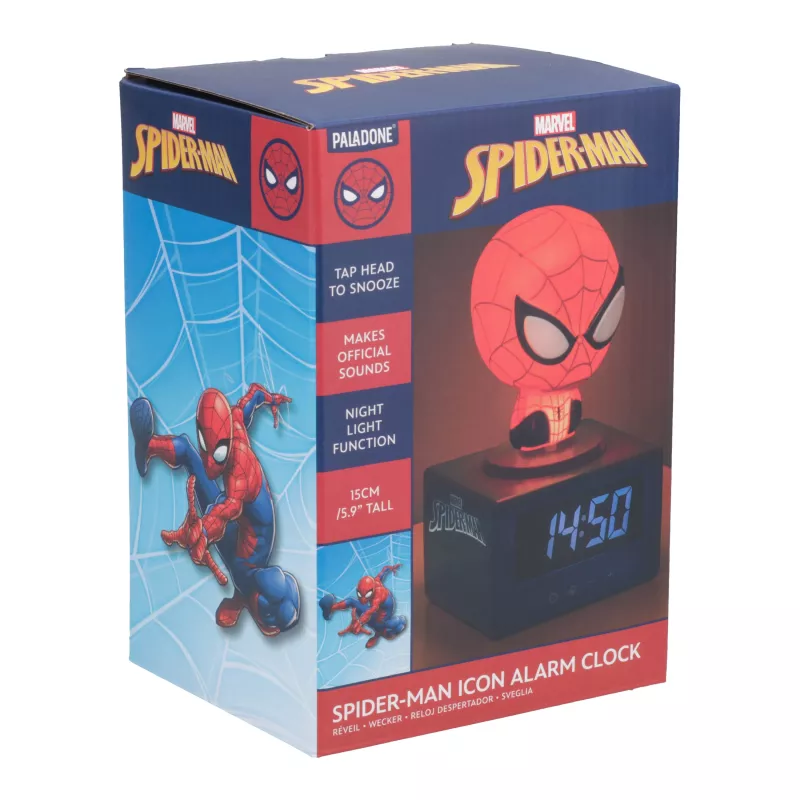 Paladone Spider-Man Icon herätyskello - digitaalinen LED, punainen/musta