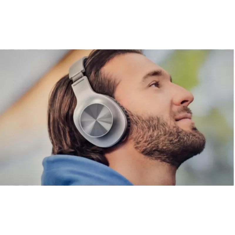 Panasonic RB-HX220BDES langattomat on-ear-kuulokkeet, Bluetooth, mikrofoni, XBS, hopea