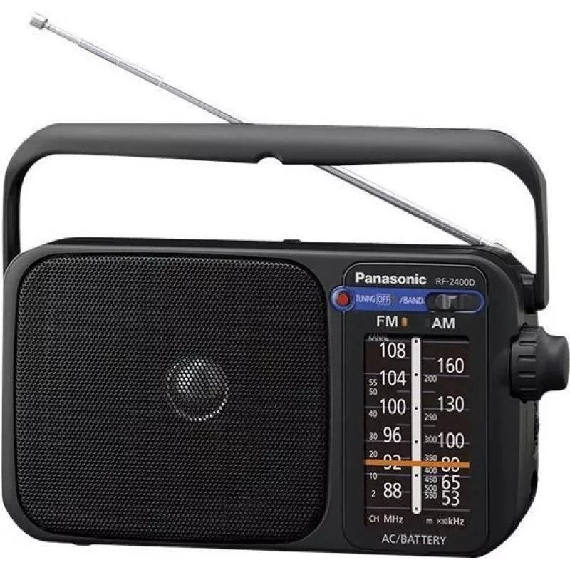 Panasonic RF-2400DEG-K kannettava analoginen AM/FM-radio - musta