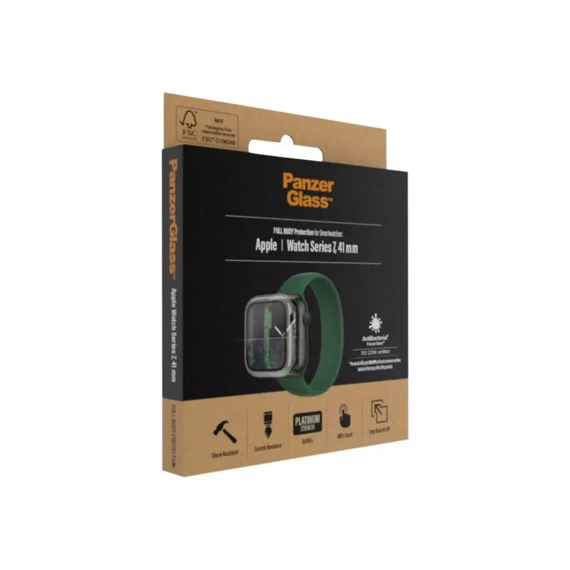 PanzerGlass Full Body Protector Apple Watch Series 7/8/9 41mm – läpinäkyvä 9H karkaistu lasi