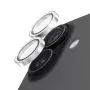 PanzerGlass Hoops Glitter Silver Kameran linssin suojus iPhone 17 / iPhone 16 / 16 Plus:lle
