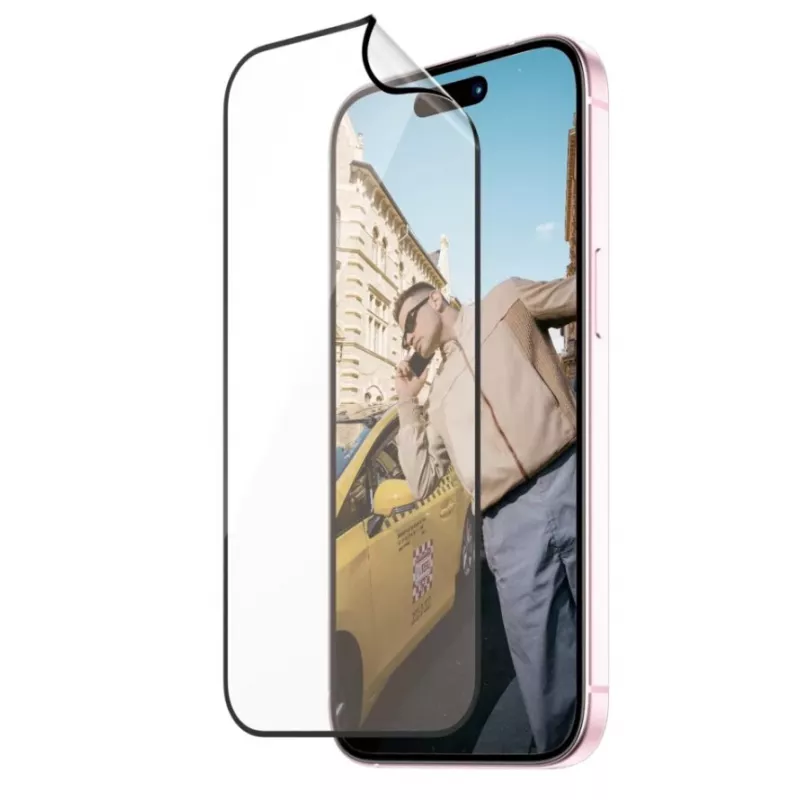 PanzerGlass MATRIX näytönsuoja D3O:lla iPhone 15:lle | Ultra-Wide Fit ja AlignerKit