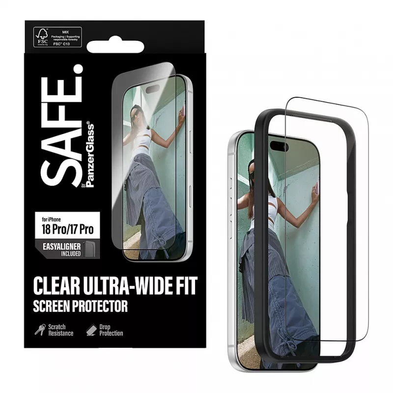 PanzerGlass SAFE. -näytönsuojakalvo iPhone 18 Pro / 17 Pro -puhelimelle