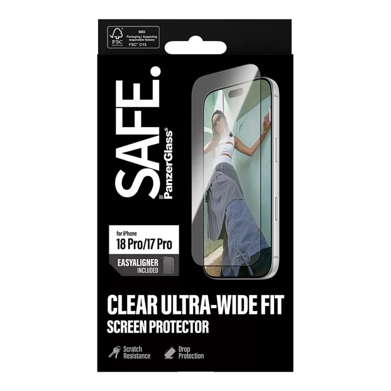 PanzerGlass SAFE. -näytönsuojakalvo iPhone 18 Pro / 17 Pro -puhelimelle