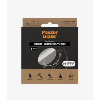 PanzerGlass Samsung Galaxy Watch 5 Pro 45 mm näytönsuoja - 9H karkaistu lasi, antibakteerinen, naarmu- ja iskunkestävä