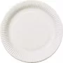 PAPSTAR pure kertakäyttölautanen pyöreä 26 cm ekstra vahva valkoinen sokeriruoko-bagassi 50 kpl 11176