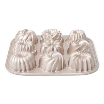 Patisse PAT-04521 tarttumaton hiiliteräs mini-gugelhupf-vuokasarja, 6-osainen, musta