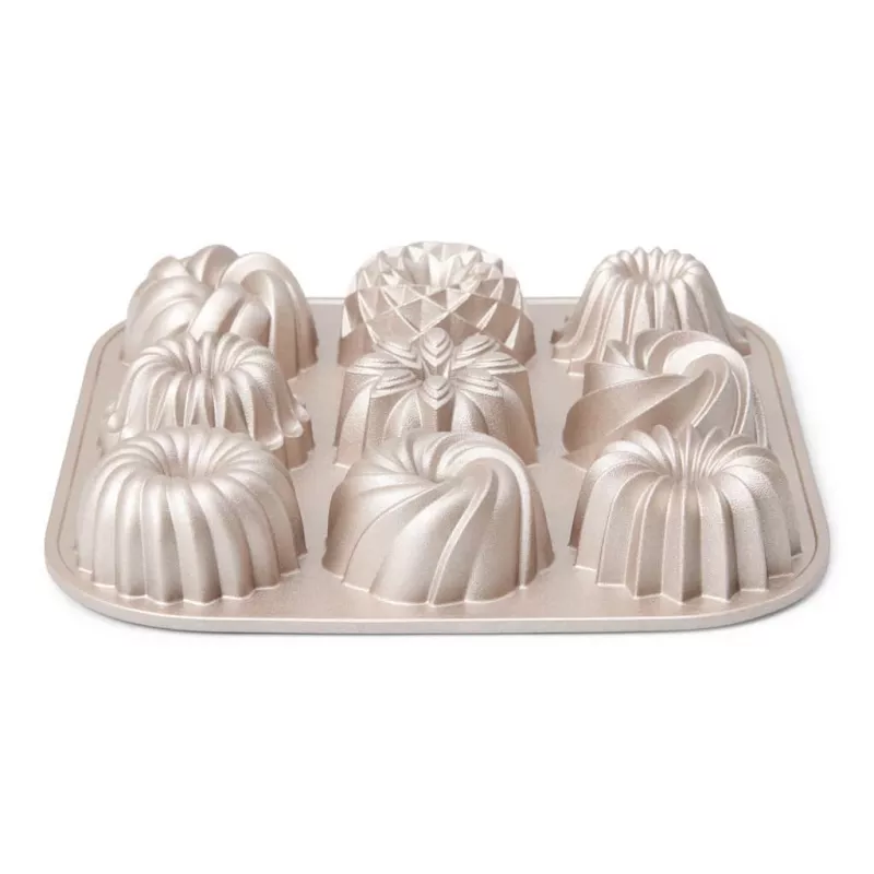 Patisse PAT-04521 tarttumaton hiiliteräs mini-gugelhupf-vuokasarja, 6-osainen, musta