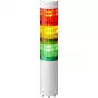 PATLITE LR4-302WJNW-RYG merkkivalo LED 3-vaiheinen punainen/keltainen/vihreä 24V DC esijohdotettu kaapeli valkoinen