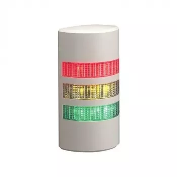 PATLITE WEP-302FB-RYG LED-merkkivalotolppa, 3-vaiheinen punainen/keltainen/vihreä, summeri, seinäasennus, 24V DC, IP65, valkoinen