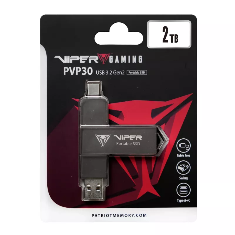 Patriot PVP30 2TB Duo kompakti ulkoinen kannettava SSD