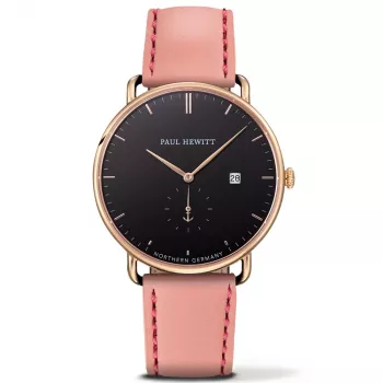 PAUL HEWITT Grand Atlantic miesten kello PHTGAGB24M 42mm musta ruostumaton teräs mesh