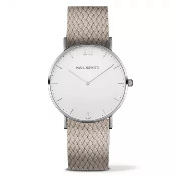 Paul Hewitt Sailor Line unisex-kello 39 mm ruostumaton teräsverkko hopea PH-SA-SSTW25M
