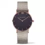 PAUL HEWITT unisex-kello PH-SA-RSTB25S 39 mm ruusukulta ruostumaton teräs kotelo valkoinen kellotaulu musta nahkaranneke