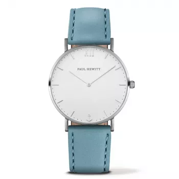 PAUL HEWITT unisex-kello PH-SA-SSTW23M 39 mm ruostumaton teräs mesh hopea/valkoinen