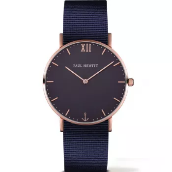 PAUL HEWITT unisex-kello PHSARSTBN2030 39 mm teräs milanese mesh musta