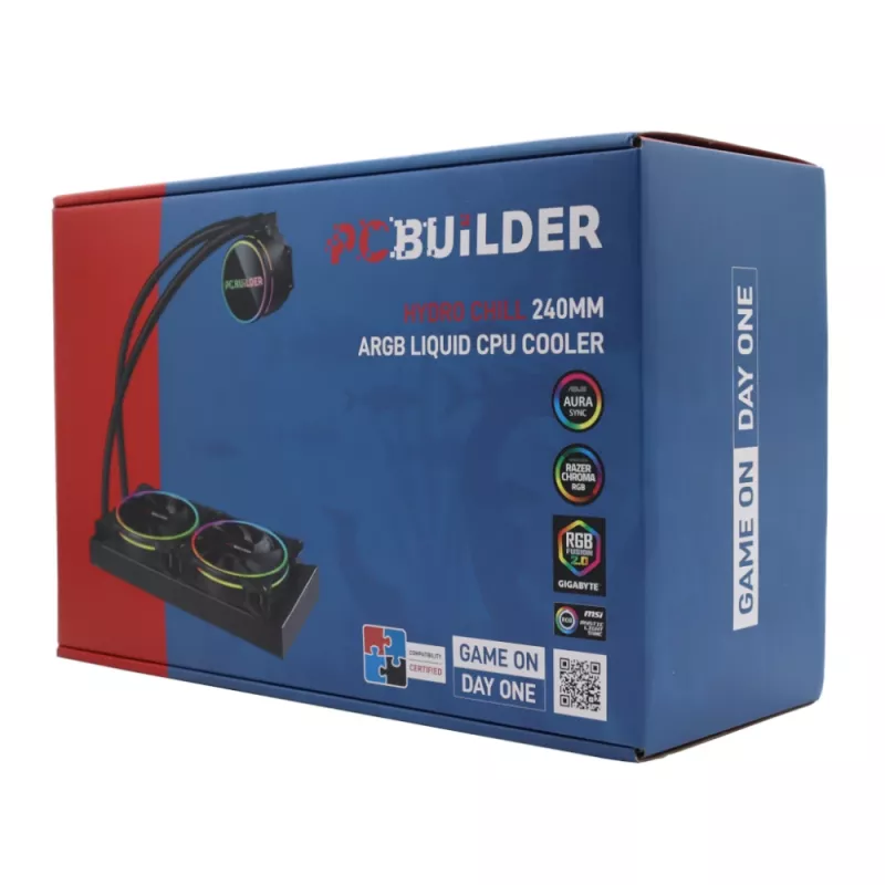 PCBuilder Hydro Chill 240MM AIO neste-CPU-jäähdytin ARGB
