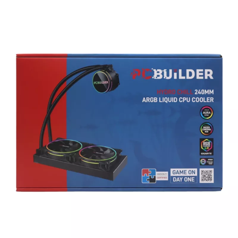 PCBuilder Hydro Chill 240MM AIO neste-CPU-jäähdytin ARGB