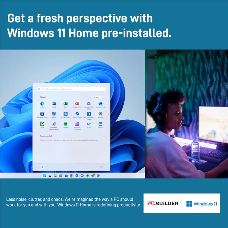 PCBuilder PATHFINDER pelitietokone, AMD Ryzen 5 5600XT, Radeon RX 7600 8GB, 16GB DDR4, 1TB NVMe SSD, Windows 11
