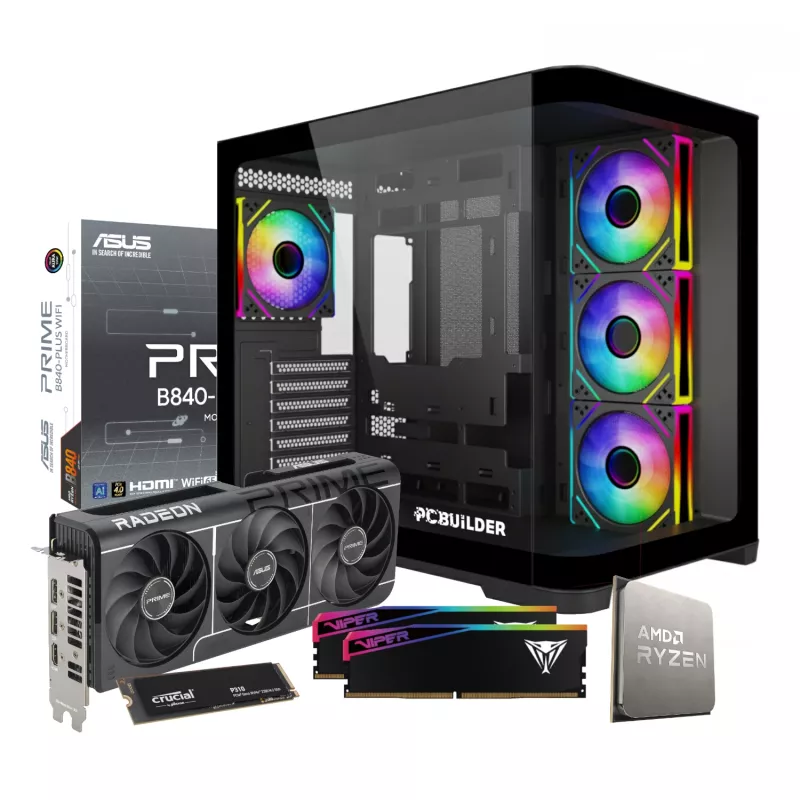 PCBuilder Ryzen 5 7600 SEEKER Windows 11 pelitietokone