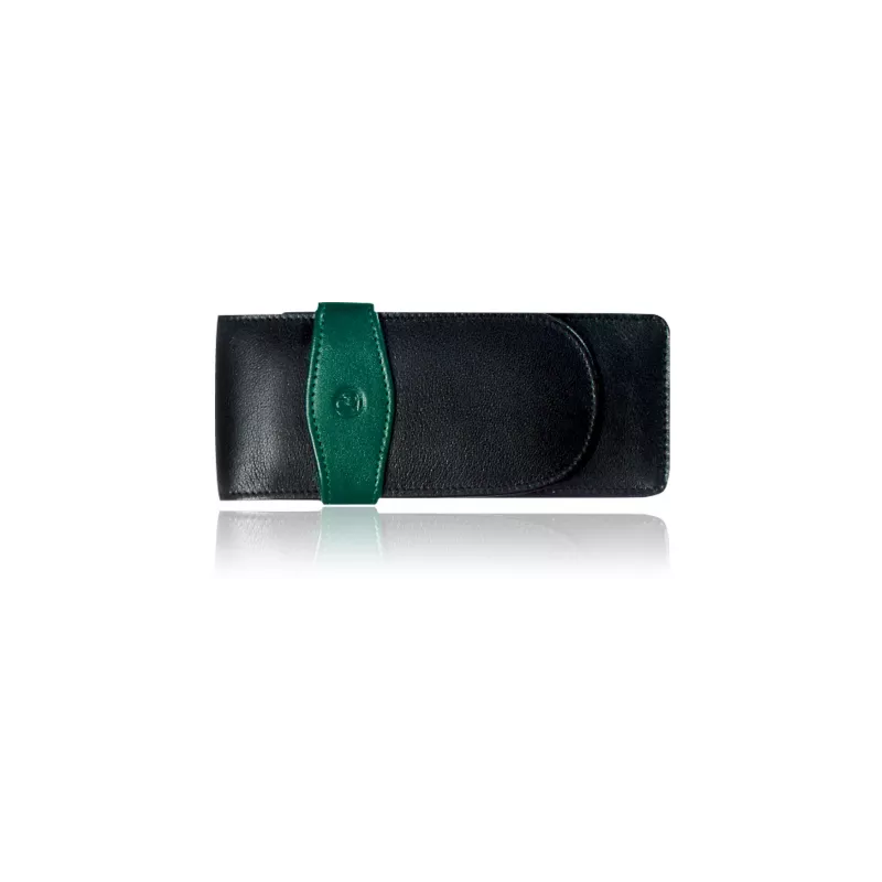 Pelikan TG32 aidosta nahasta valmistettu kynäkotelo musta-vihreä 924092