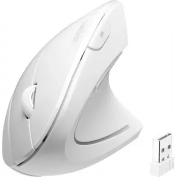 Perixx PERIMICE-713 langaton ergonominen pystyhiiri, valkoinen, 6 painiketta, säädettävä 1000/1500/2000 DPI, 2,4 GHz, oikeakätisille 11937