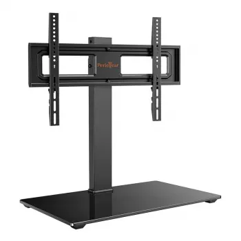 Perlegear PGTVS26-US 32-70 TV-teline vapaasti seisova TV-taso karkaistulla lasipohjalla, musta