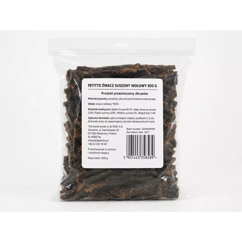 PETITTO kuivattu naudanliha puruluu 500 g
