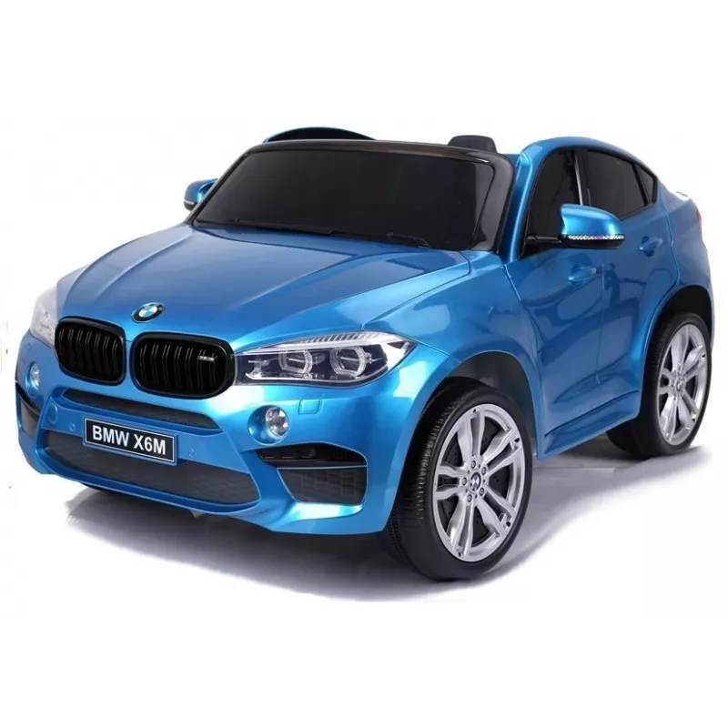 PETMEX akkukäyttöinen lastenauto BMW X6M sininen maalattu