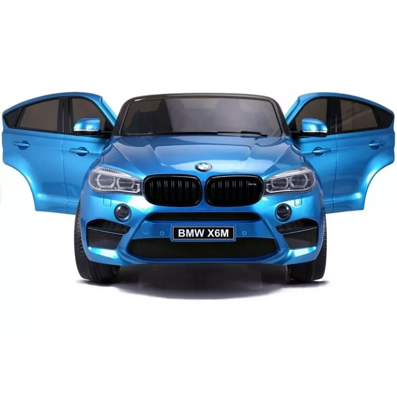 PETMEX akkukäyttöinen lastenauto BMW X6M sininen maalattu