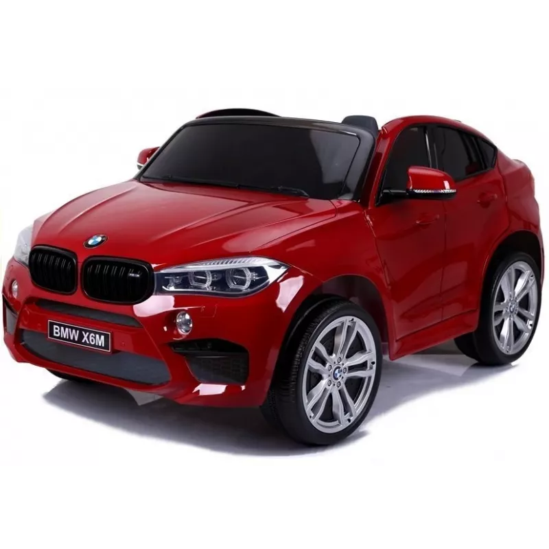 PETMEX akkukäyttöinen auto uusi BMW X6M SUV LED-valot MP3 punainen maalattu