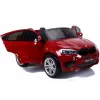 PETMEX akkukäyttöinen auto uusi BMW X6M SUV LED-valot MP3 punainen maalattu