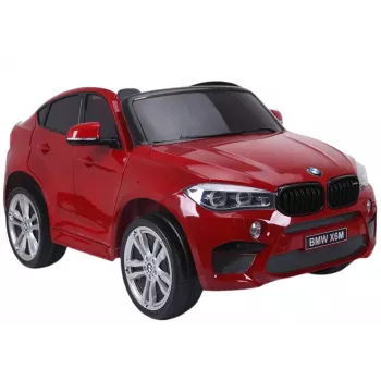 PETMEX akkukäyttöinen auto uusi BMW X6M SUV LED-valot MP3 punainen maalattu