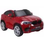 PETMEX akkukäyttöinen auto uusi BMW X6M SUV LED-valot MP3 punainen maalattu