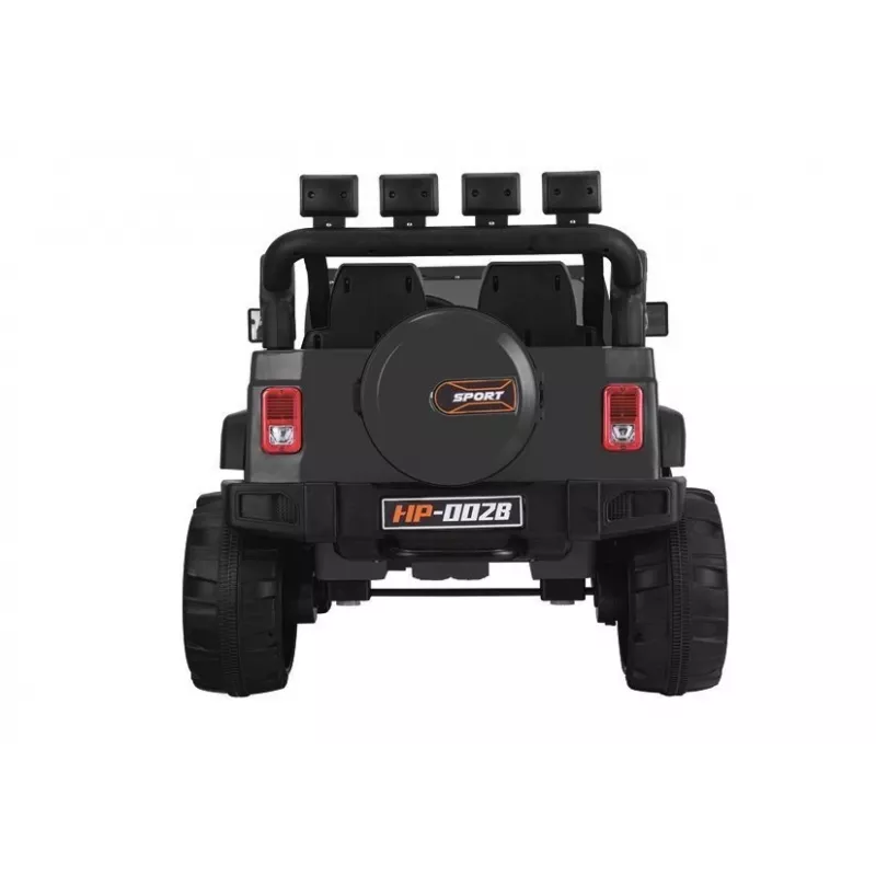 PETMEX paristokäyttöinen Jeep HP012 lapsille LED-valoilla ja MP3, musta