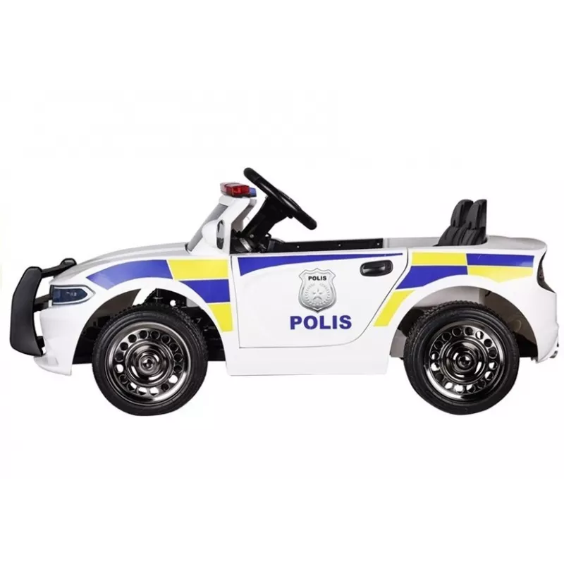PETMEX poliisiauto paristokäyttöinen lasten ajoneuvo valkoinen