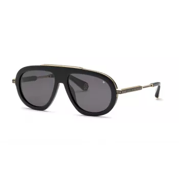 PHILIPP PLEIN MAN SPP151M570700 aurinkolasit musta asetaatti harmaa linssi 57 mm